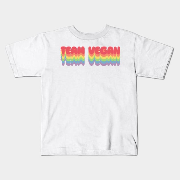 Team Vegan Kids T-Shirt by DankFutura